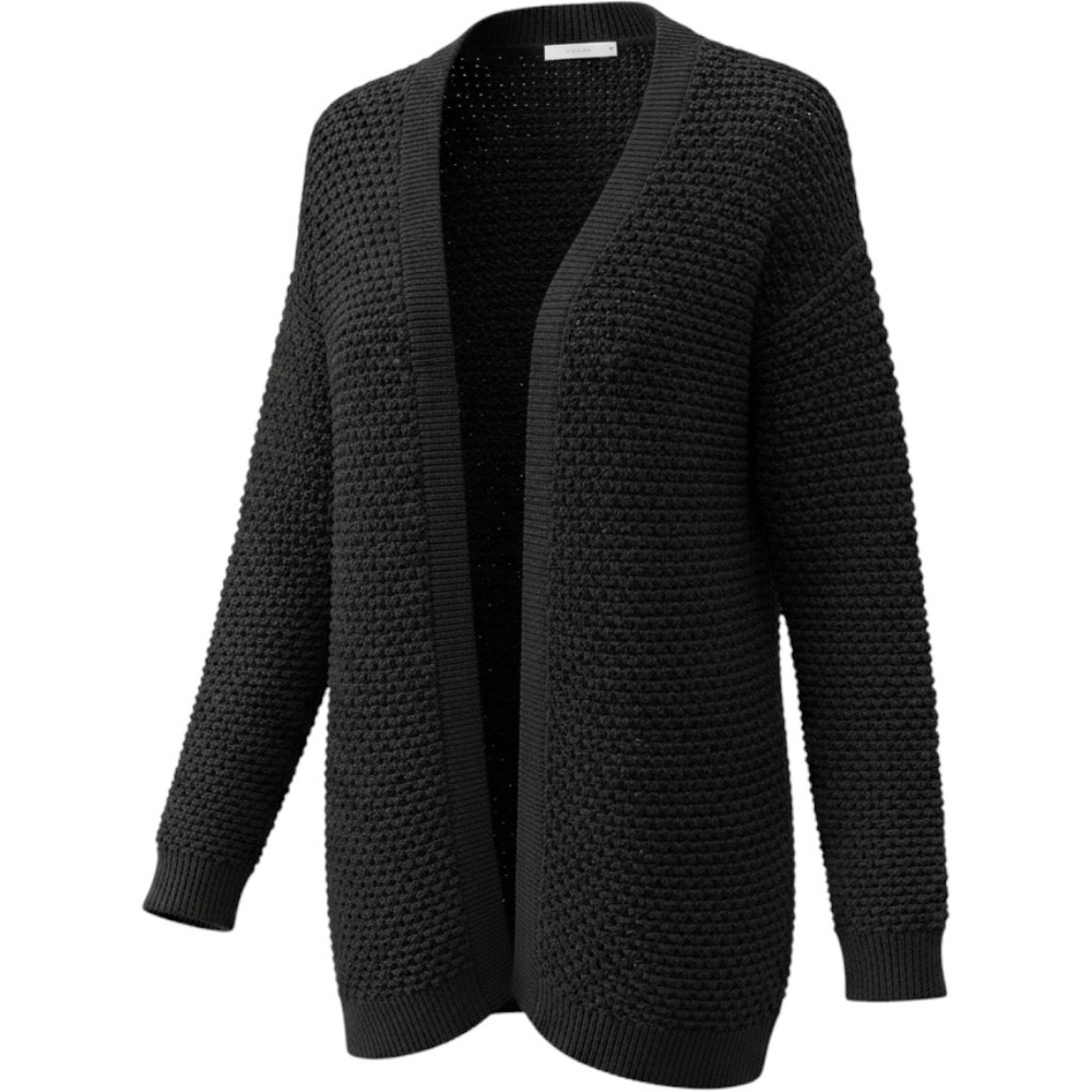 Zara Man Black Textured Open Front Cardigan Sweater Mens Size Medium